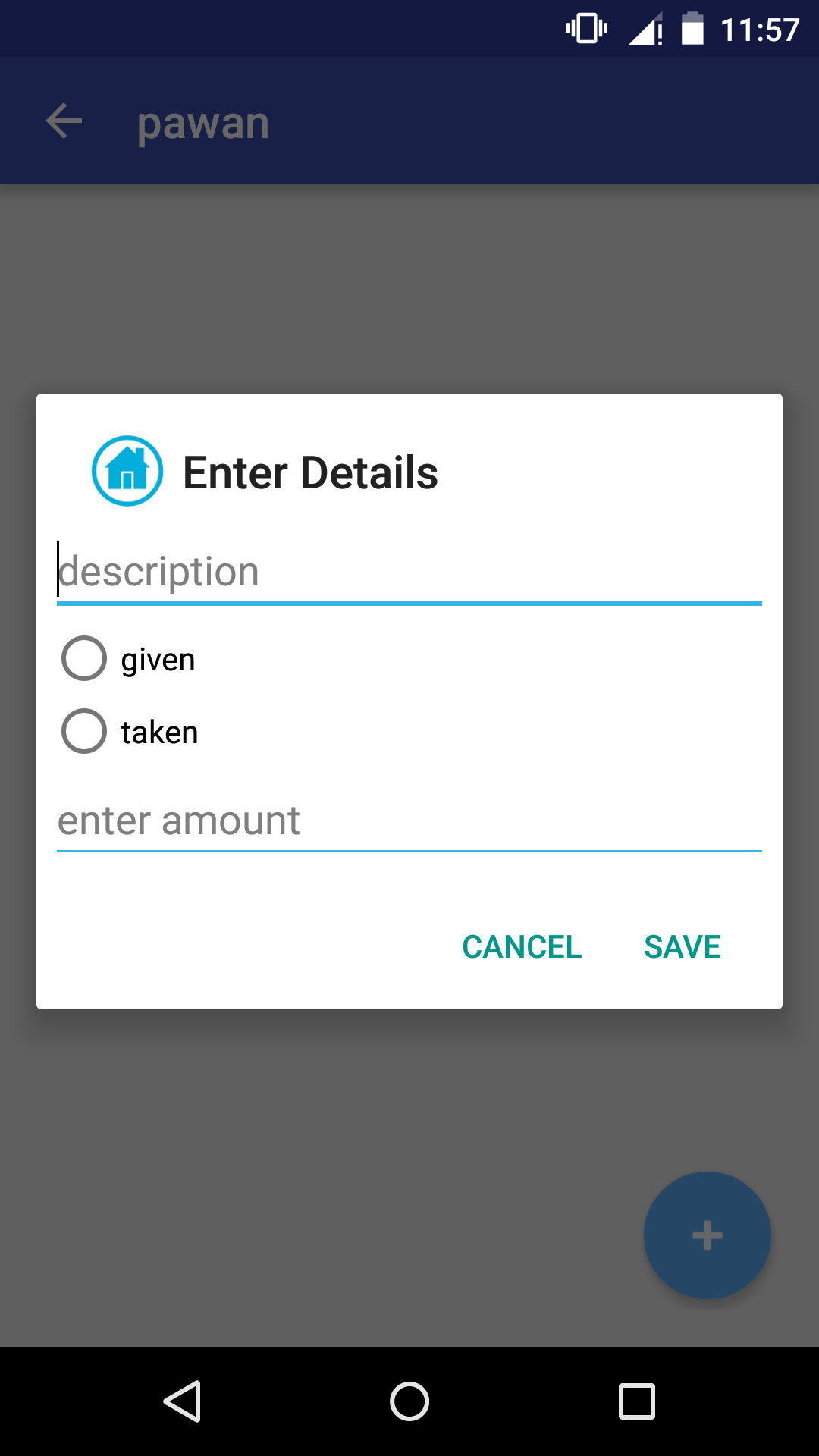 add new expense for a friend