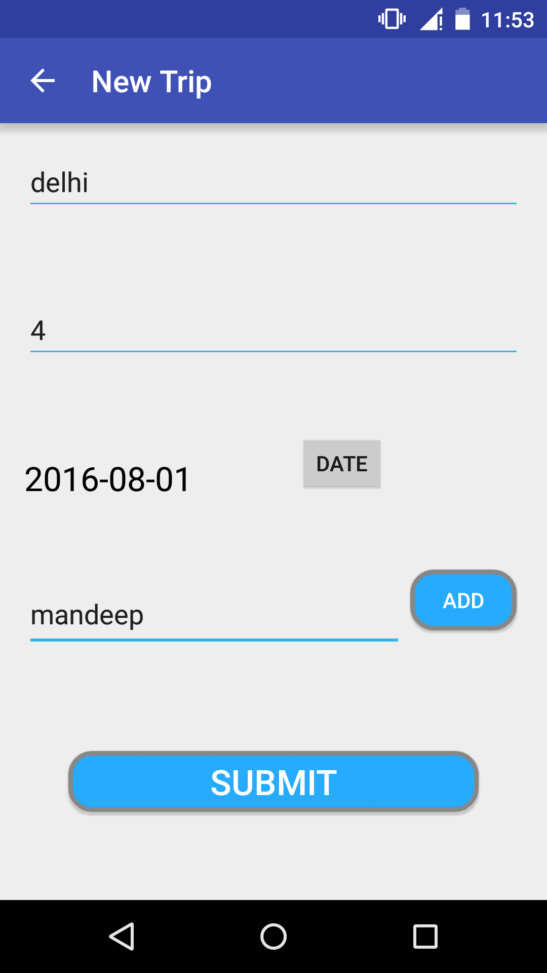 add a new trip