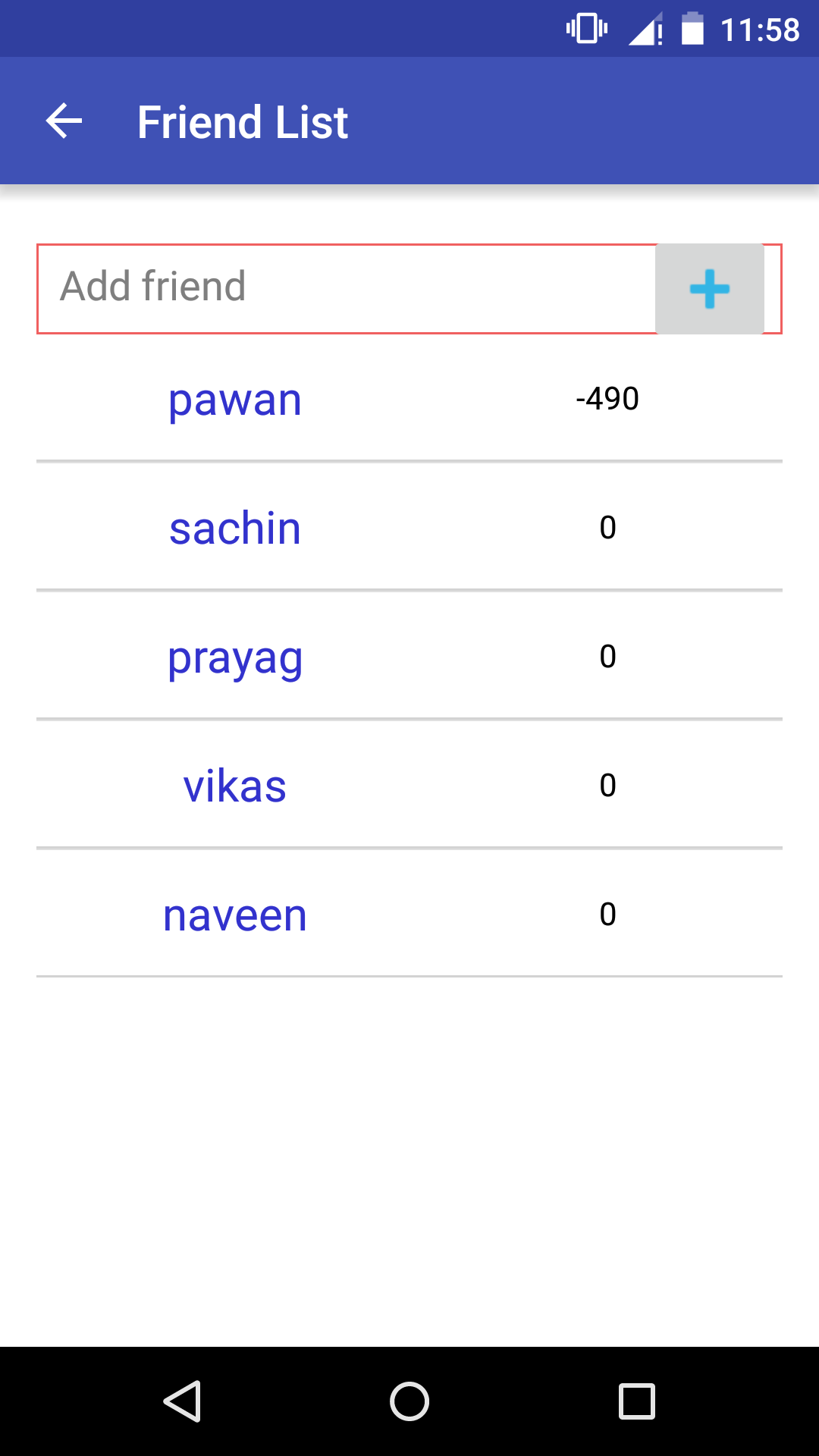 display friendlist